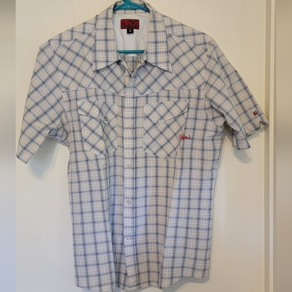 Men's Redsand Short Sleeve ButtonDown Shirt Size Medium